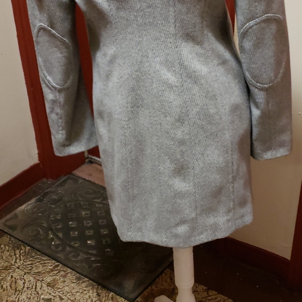 Calvin Klein Gray Coat Jacket With Hoodie SZ S - Picture 12 of 16
